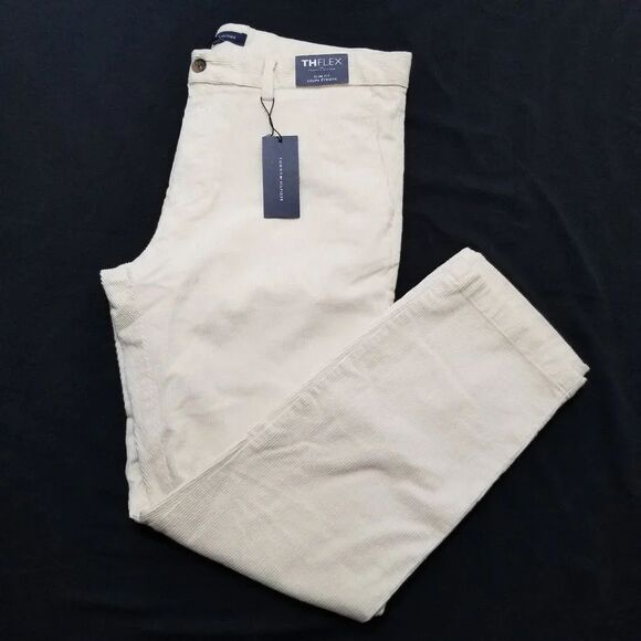 Tommy Hilfiger Men's Courduroy Pants Slim Fit‎ Buttons THFLEX - Picture 1 of 9